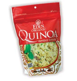 Eden<span class="reg">®</span> Organic Quinoa in NEW Reclosable Standing Pouch Eden<span class="reg">®</span> Organic Quinoa in NEW Reclosable Standing Pouch