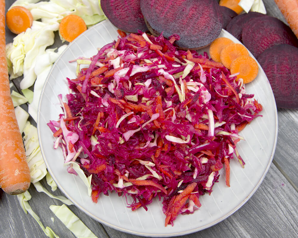 Beet Sauerkraut Slaw