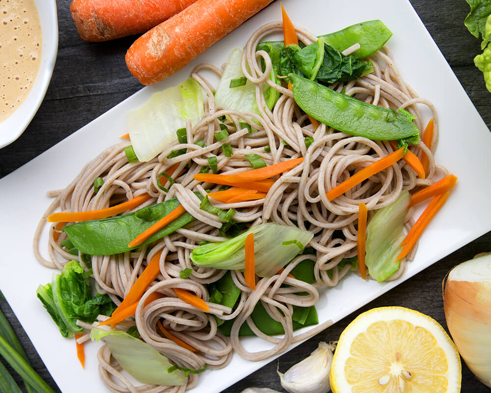 Noodles & Vegetables with Peanut Sauce