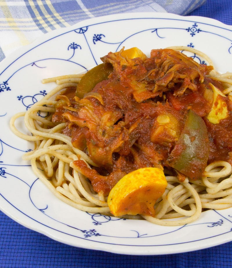 Spaghetti with Chunky Vegetable Ragu Spaghetti with Chunky Vegetable Ragu