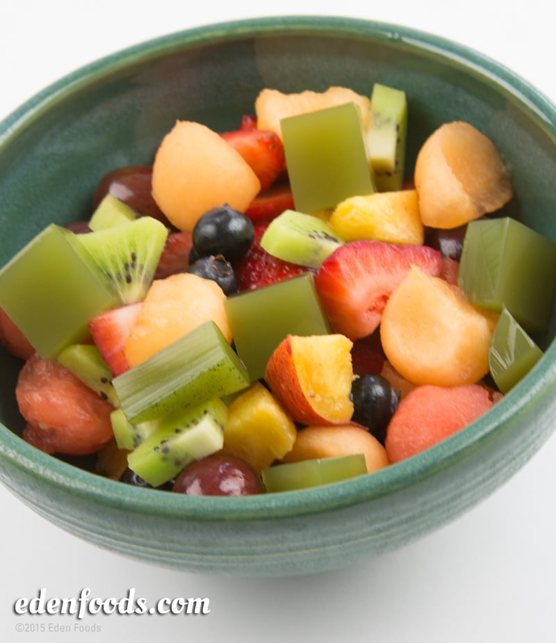 Fruit Salad with Matcha Kanten