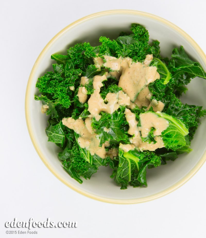 Kale with Peanut Mustard Dressing Kale with Peanut Mustard Dressing