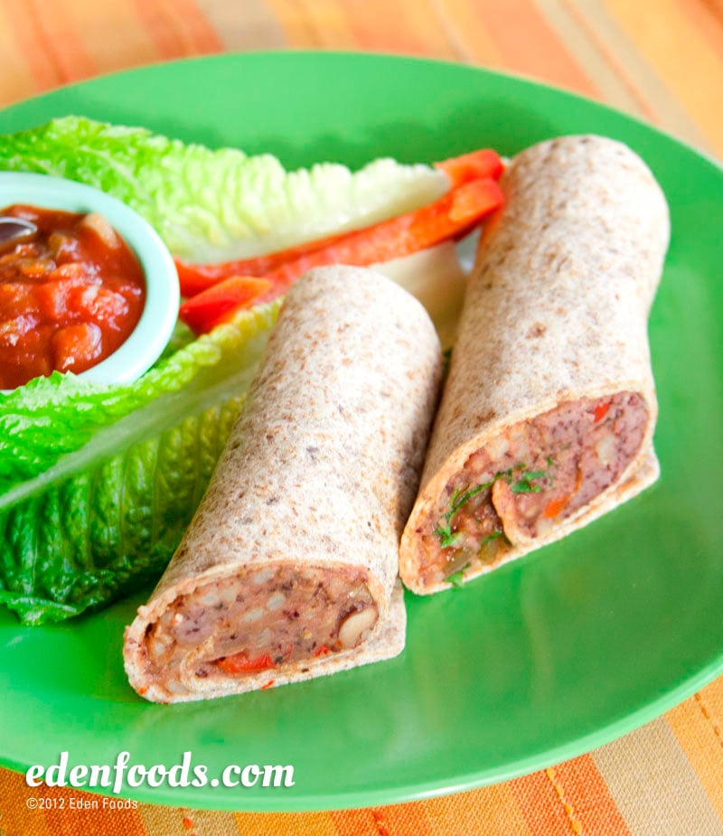 Bean & Rice Burritos with Fresh Salsa Bean & Rice Burritos with Fresh Salsa