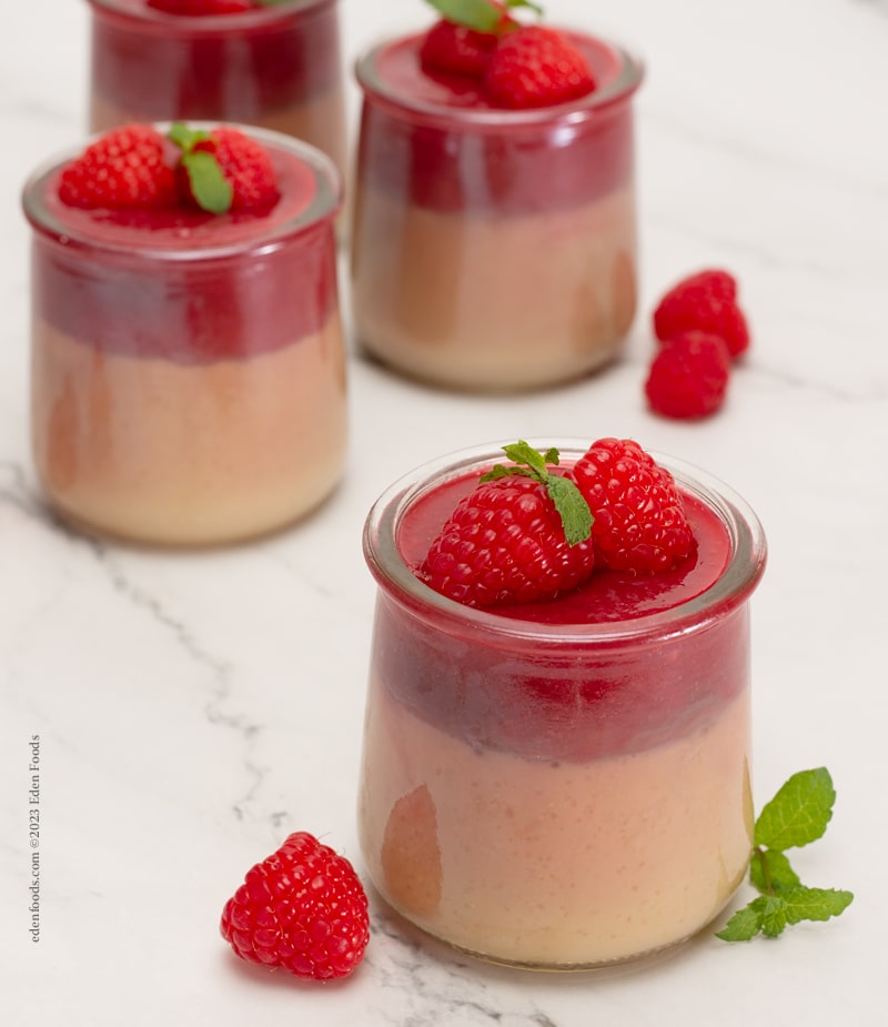 Maple Raspberry Custard with Raspberry Compote Maple Raspberry Custard with Raspberry Compote