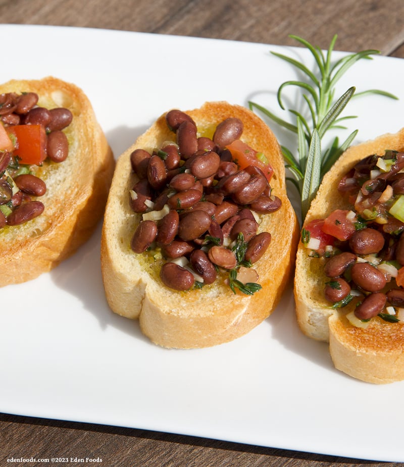 Crostini with Black Soybean & Tomato Crostini with Black Soybean & Tomato