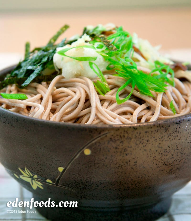 Noodles and Broth with Stir Fried Vegetables & Spicy Nori Noodles and Broth with Stir Fried Vegetables & Spicy Nori