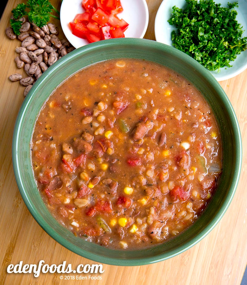 Brown Rice and Bean Soup