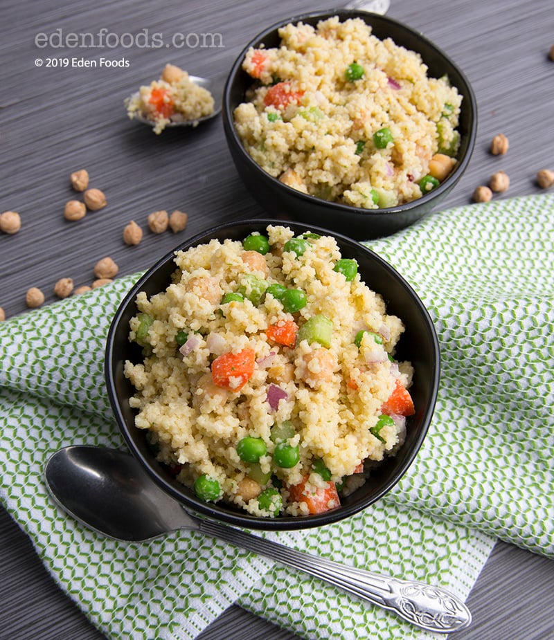 Couscous Salad with Tahini Parsley Dressing