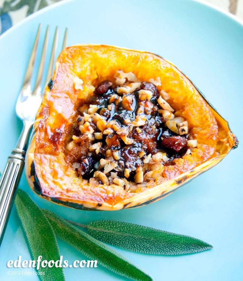 Baked Squash with Walnuts & Cranberries